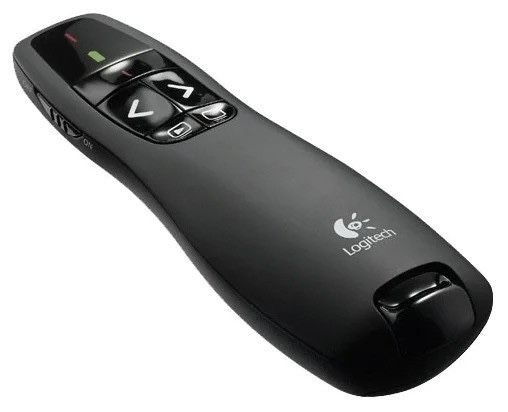 Презентер Logitech Presenter R400 черный с лазером