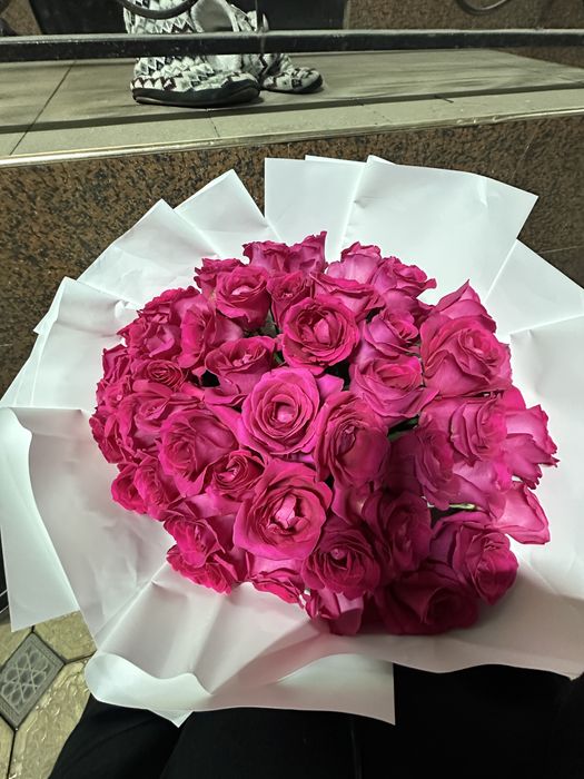 Букет роза 51 штук метровый