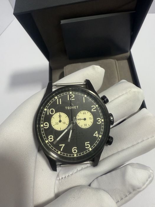 Tsovet SVT-DE40 Black & Beige Chronograph Watch