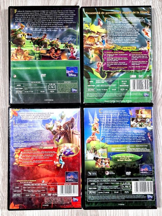 Pachet 4 DVD cu Clopotica desena animatein romana