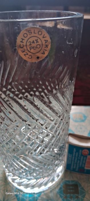 Новая Оригинал хрустальная ваза Богемия Чехия