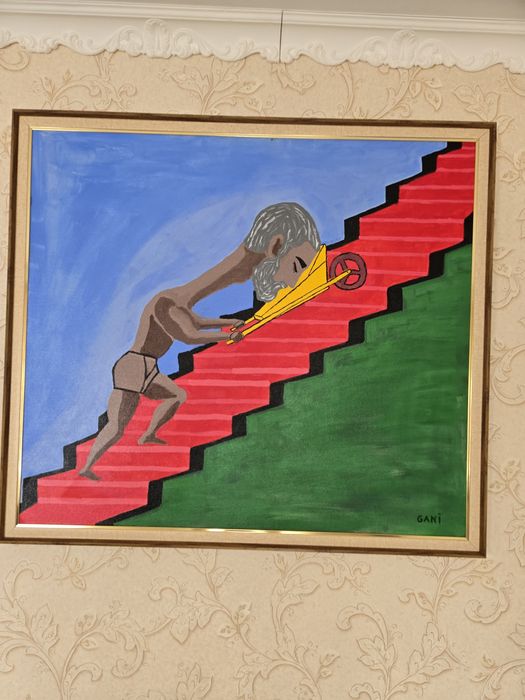 Картина авторская оригинальная. "Карьера" Холст, Акрил, 90х80.