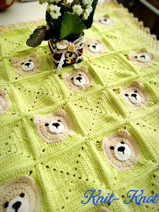 Детско плетено одеяло