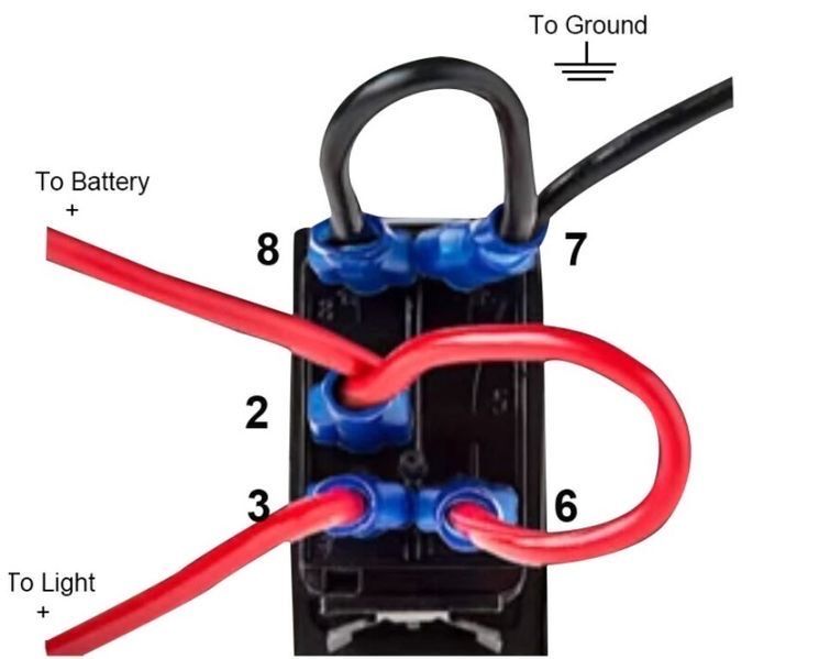 Копче/бутон с надпис LED LIGHT BAR за вграждане 12V - 24V