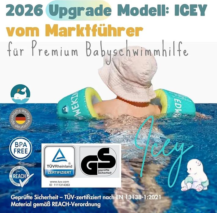 Детски ръкавици за плуване с EVA пяна, EDWEKIN ICEY, 3-6 години