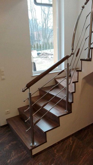 Balustrade de inox cu lemn