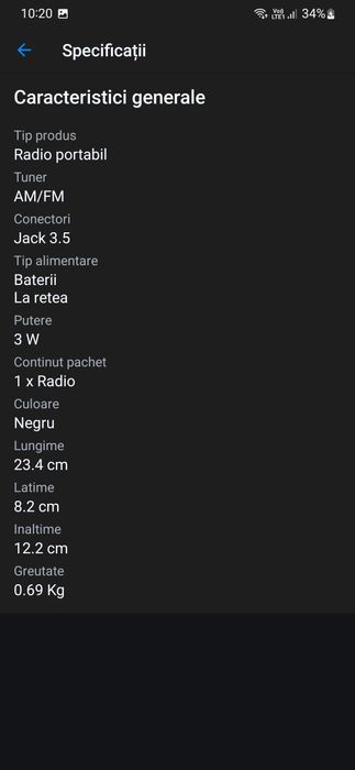 Radio Panasonic original la cutie, trimit oriunde , garanție 2 ani