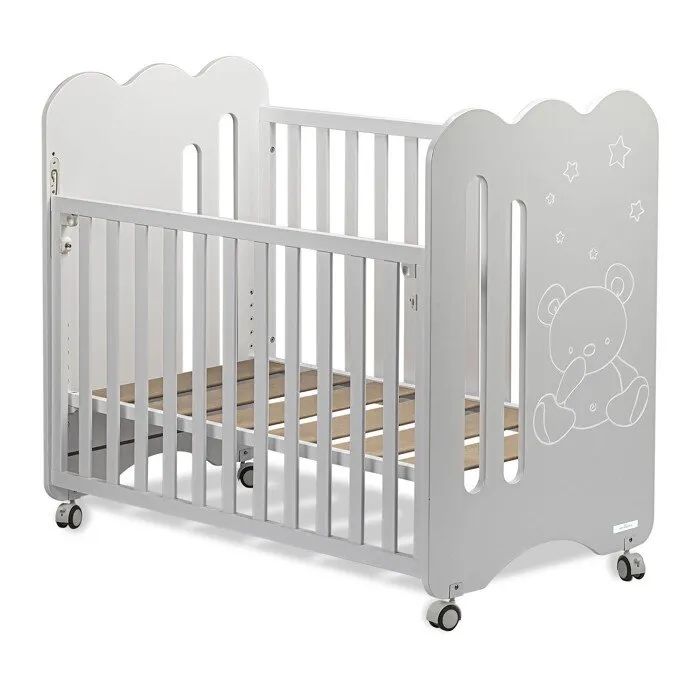 Interbaby Бебешко дървено легло Curve + матрак