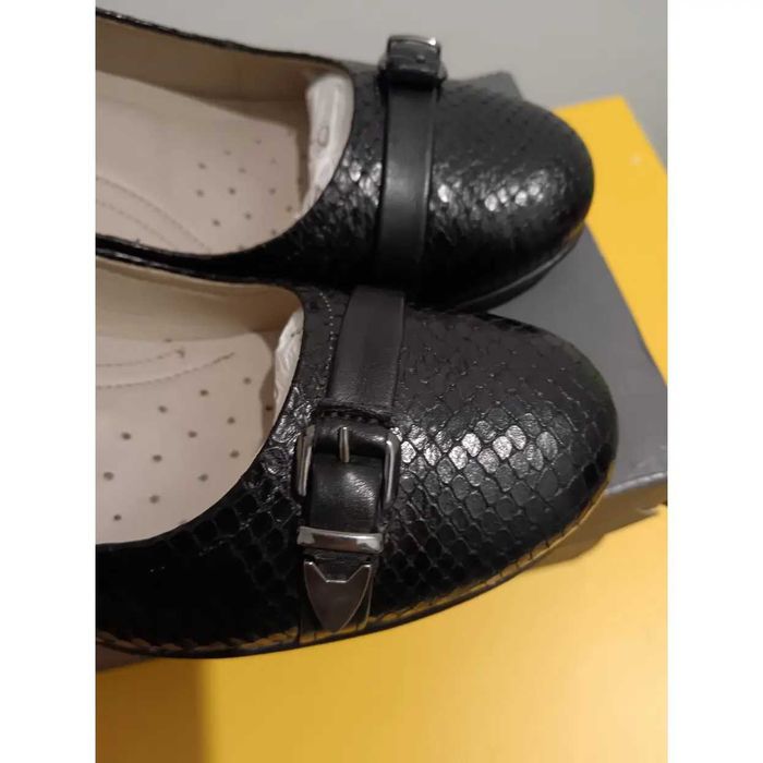 Pantofi noi cu toc mic ECCO, piele naturala, 37