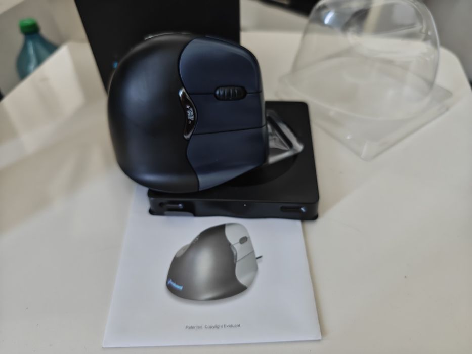 Mouse Evoluent Vertical Mouse 4 Right VM4RW, Optic, Bluetooth, Wireless, 2800 DPI, 7 butoane, Negru-Albastru