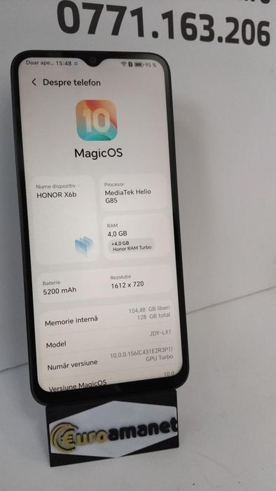 Smartphone Honor X6b 4 GB 128 GB, Negru -G-