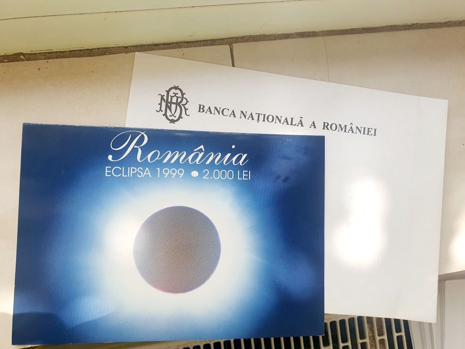 Bancnote 2000 lei, 1999 eclipsă, cu pliant