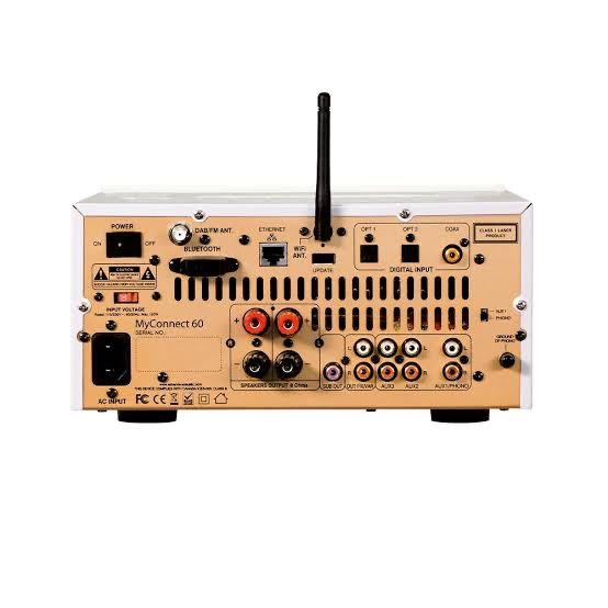 Sistem Audio HiFi Premium Advance Paris MyConnect 60 White cu Boxe KC-100 Light Wood
