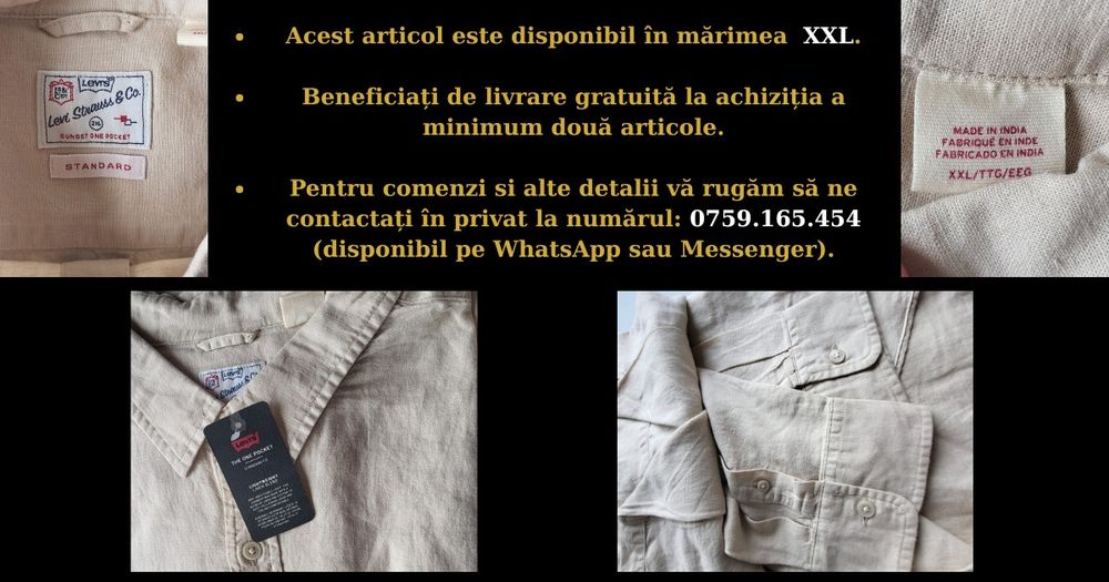 Camasa barbateasca din amestec de in LEVI'S