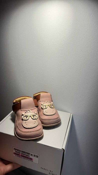 Pantofi primii pasi, barefoot, talpa flexibila, piele naturală.