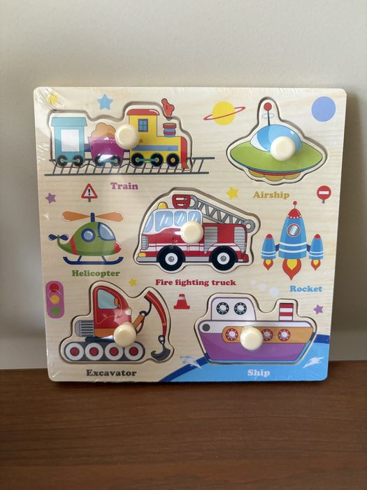 Дървен образователен пъзел за деца