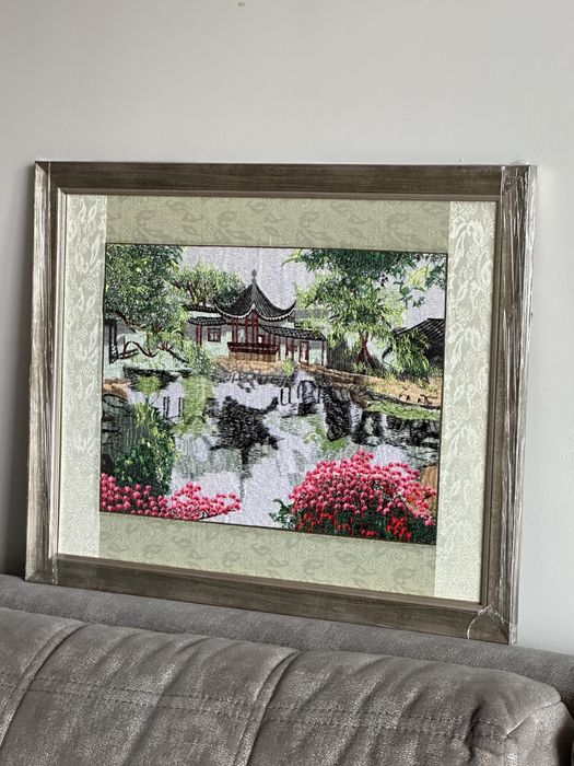 Картина шёлком вышитая