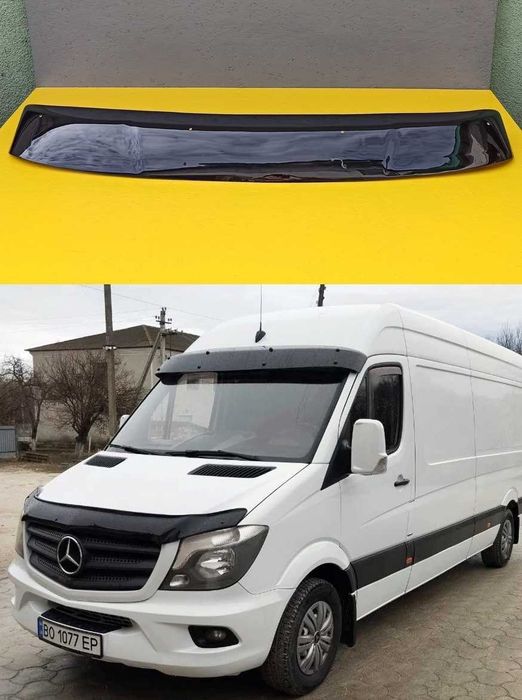 Козирка сенник за Mercedes Sprinter 2006>2017г. + крепежи и стойка