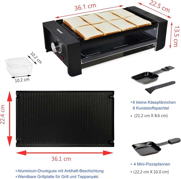 Раклет грил скара Tamarit 3in1 1500W, Гаранция