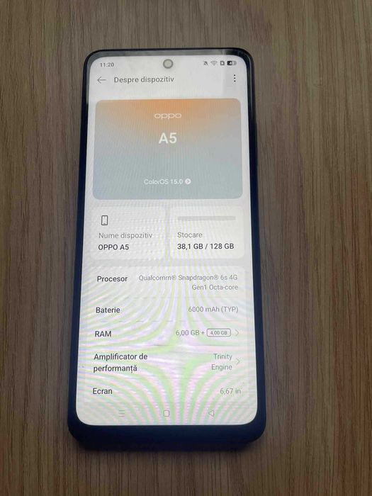 Vând Oppo A5 de 128 GB telefonul funcționează impecabil