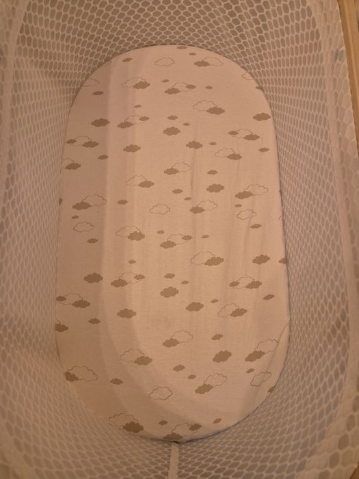 Cos bebeluș+ saltea+ 2 cearsafuri