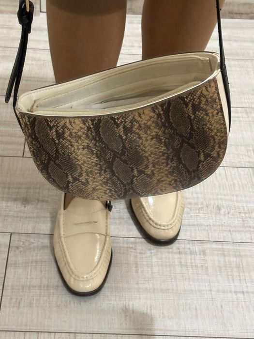 Стилни мокасини ZARA ЕСТЕСТВЕНА кожа