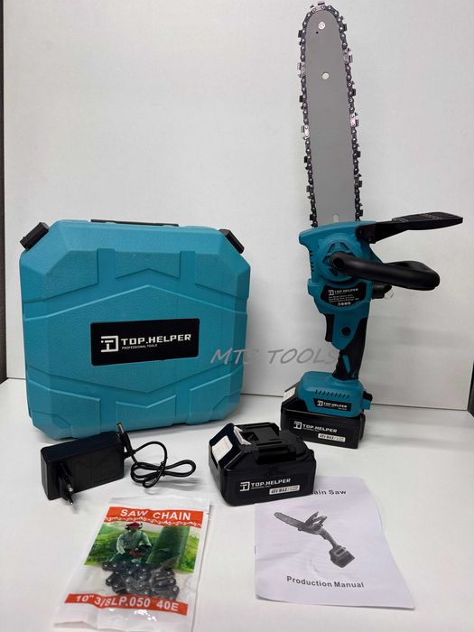 Mini drujba electrica cu acumulator Top Helper lama 12" 2 lanturi