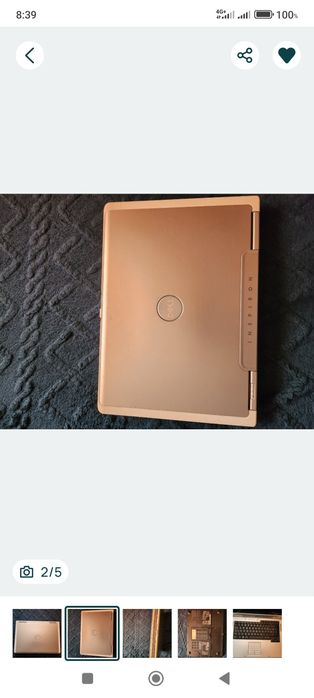 Laptop dell 9400 culoare alb.