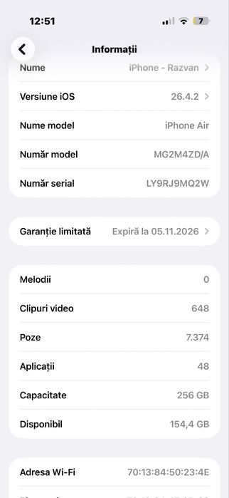 iPhone Air 256gb