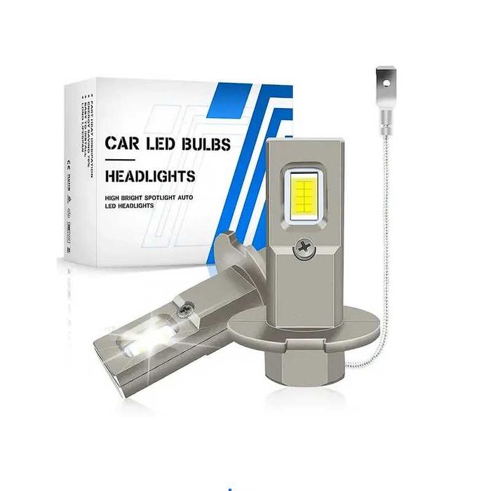 Set 2 becuri LED H1 H3 H7 H11  120W  12V lumina alb-rece, 6000k