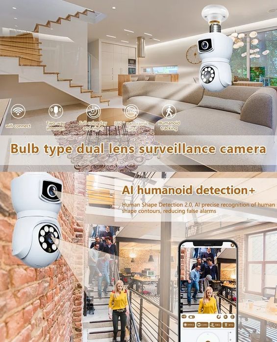 НОВО 8мп. двойна wifi камера