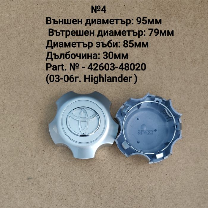 Kапачки за джанти за Toyota Тойота