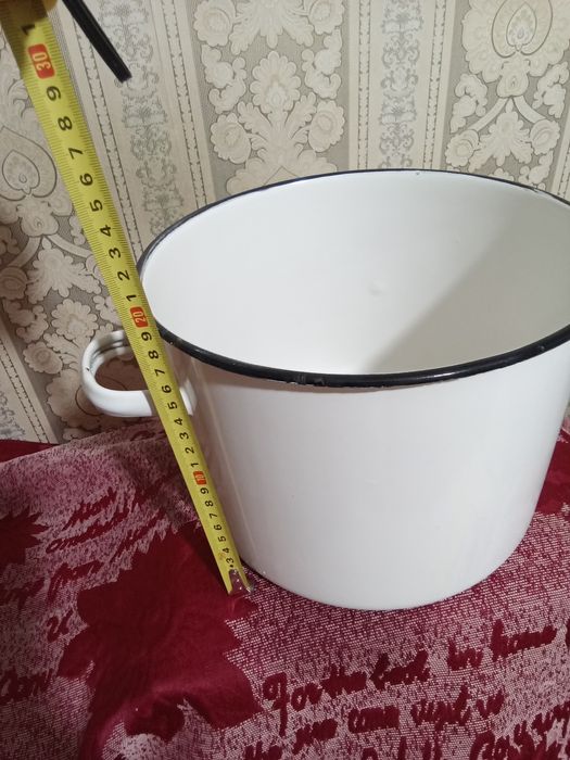 Кастрюля эмаль белая 5литров