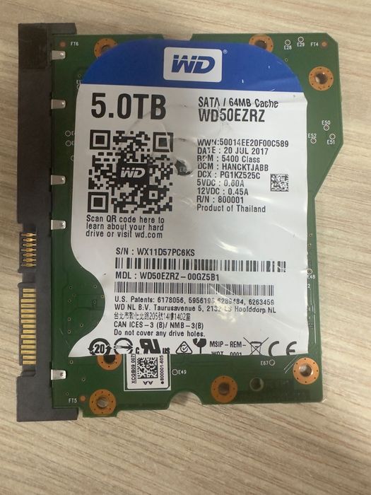 Плата от HDD WD 5Tr (синий) WD50EZRZ