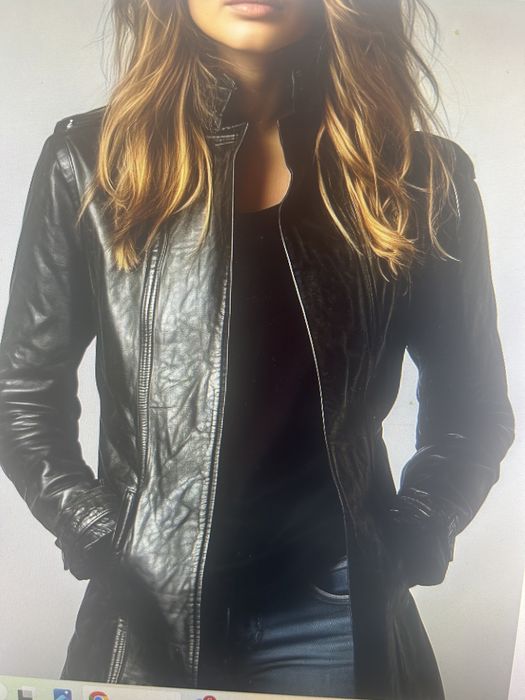 Кожено яке ново без закопчаване р-р M