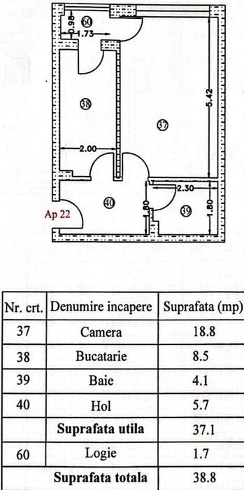 Garsoniera Sos Giurgiului 218 - nemobilata