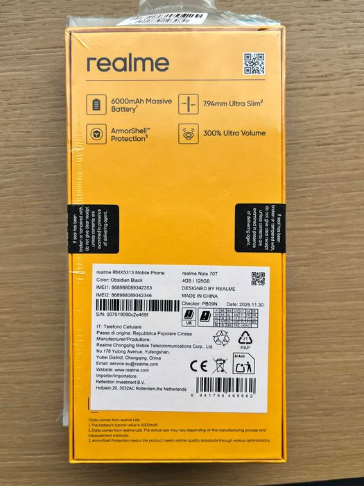 Телефон Realme Note 70T + Powerbank 10000mAh