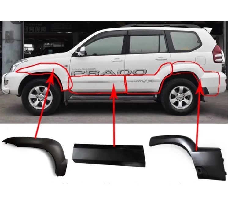 Прадо 120 молдинги дверные стекольные уплотнители резинки окон gx470