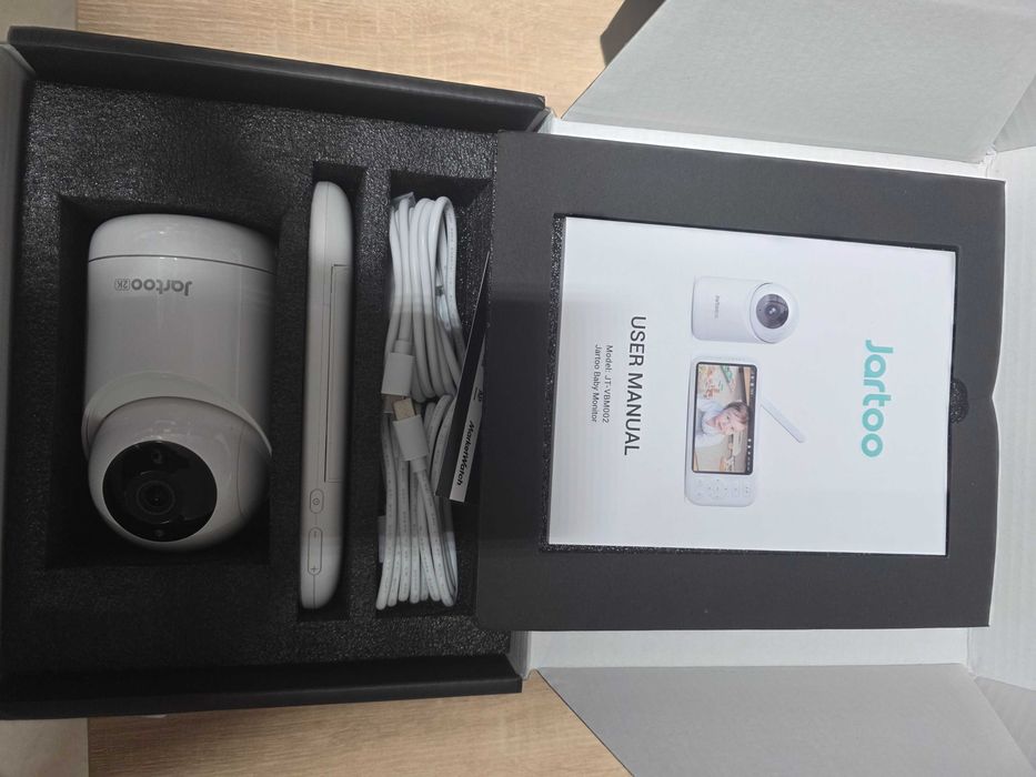 Cameră video pentru bebeluși, 2K, cu și audio, detectare plâns AI