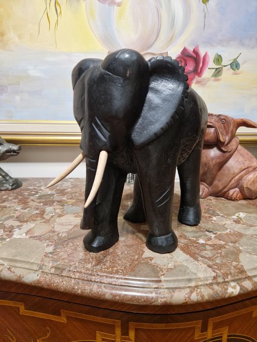 Чудесна антикварна дървена фигура статуетка скулптура