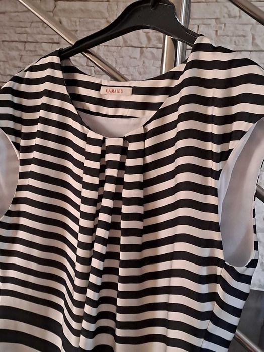 Rochie de vara alb /negru.