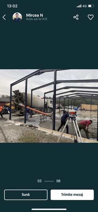 Vand hala metalica 10m x20m cu panou sandwich