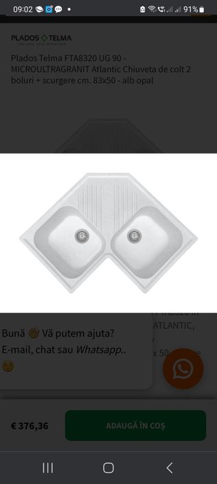 OCAZIE!!Chiuveta de colț NOUĂ!!!