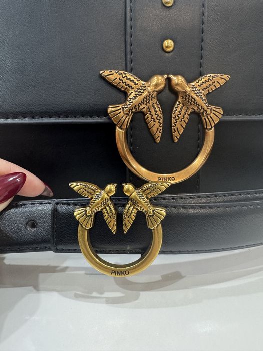 Колан черен кожа Pinko