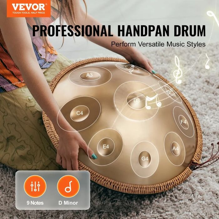 VEVOR Handpan Drum 55.9 cm 9 Notes