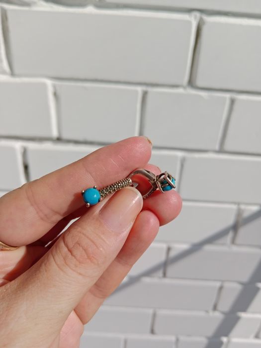 Продам сережки серебро с бирюзой