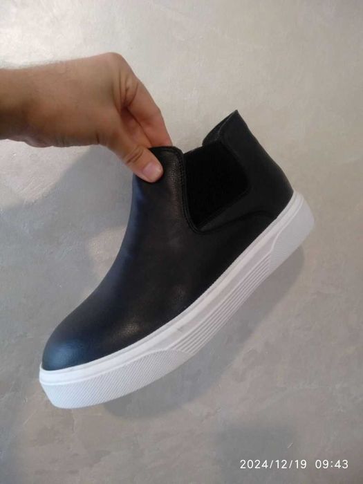 Модные Ботинки Натуральная Кожа с мехом 41 Etik Сапоги мужские Chelse