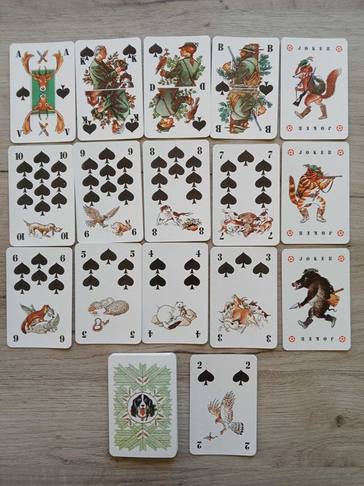 Стари ретро карти за игра, немски оригинал COEUR DDR