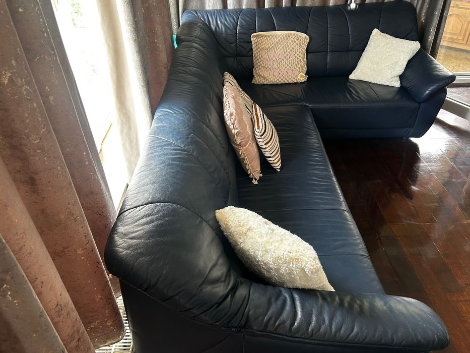 Colțar piele naturală + 2 fotolii