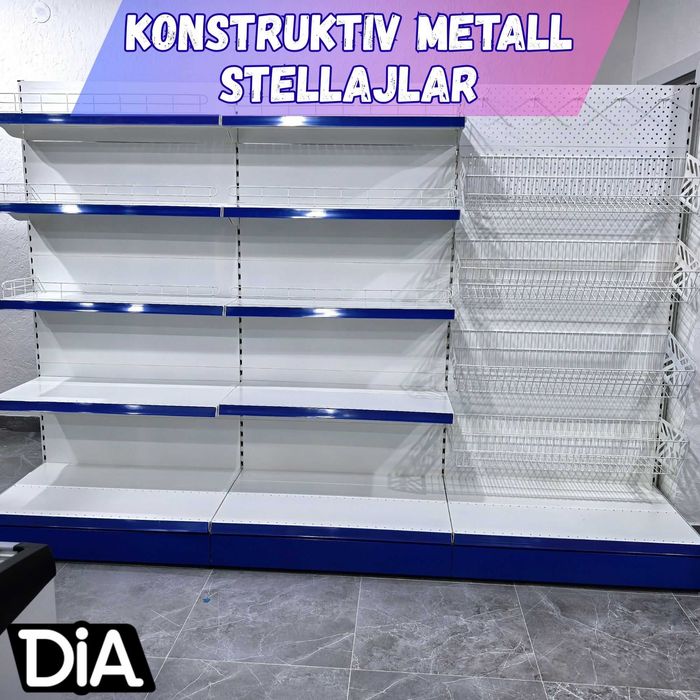 Стеллаж металлический сборный, konstruktiv metall stellajlar